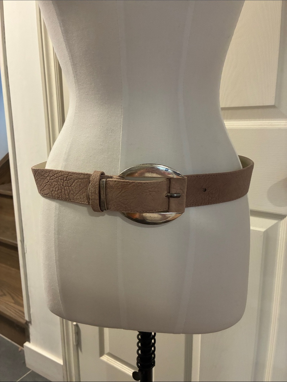 Beige and Silver Belt